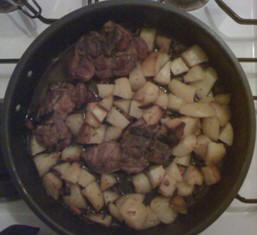 capretto al forno con patate preparato il 6 gen. 2011