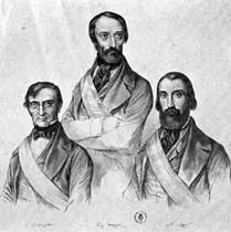 Triumviri: Carlo Armellini - Giuseppe Mazzini - Aurelio Saffi
